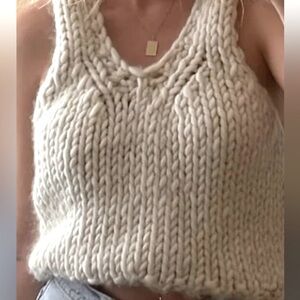 Toast & Yarn, Everyday Vest, Ivory